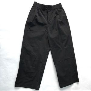 Zara women’s high rise wide leg cropped pants